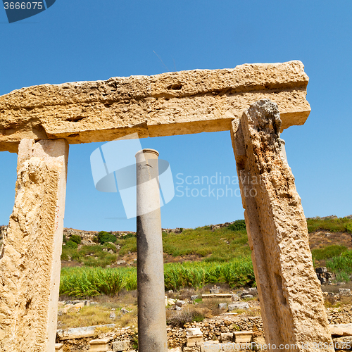 Image of  in  perge old construction asia turkey the column  and the roma