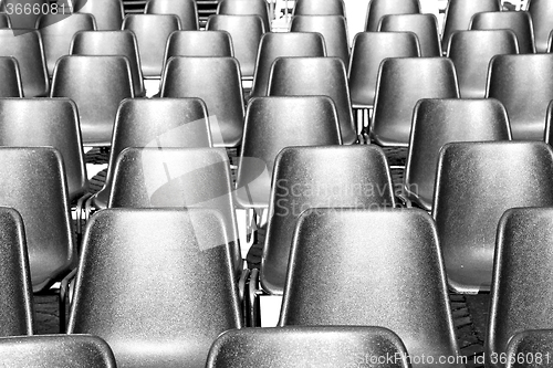 Image of empty seat in italy europe background black  texture
