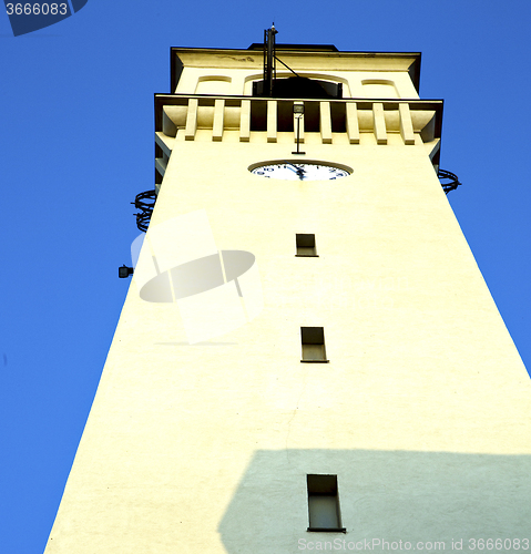 Image of olgiate olona old abstract in  tower bell sunny day 