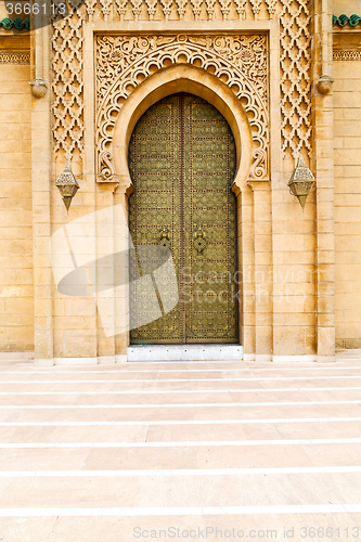 Image of old door in morocco africa ancien   brown