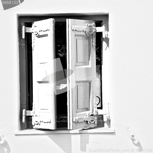 Image of in santorini europe greece  old  blind wall