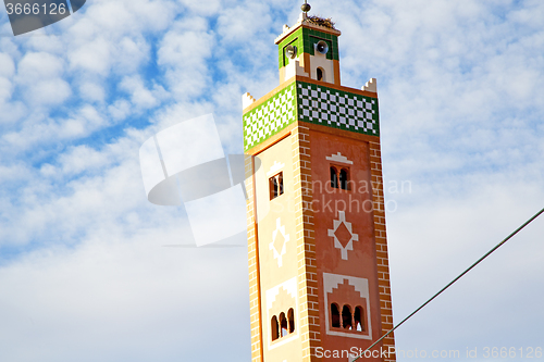 Image of  muslim   in   mosque  the history  symbol morocco  africa  mina