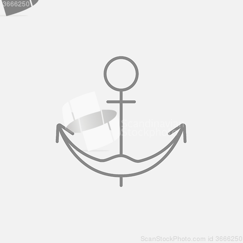 Image of Anchor line icon.