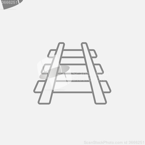 Image of Railway track line icon.