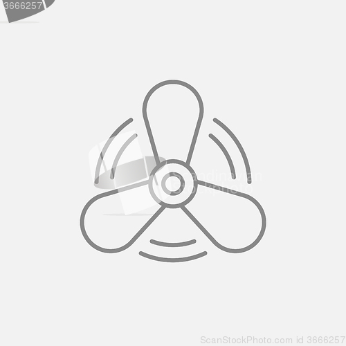 Image of Boat propeller line icon.