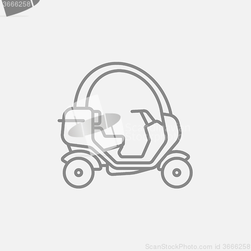 Image of Rickshaw line icon.