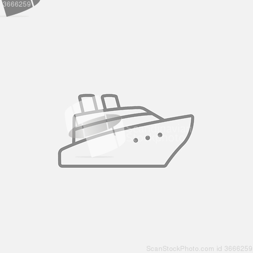 Image of Cruise ship line icon.