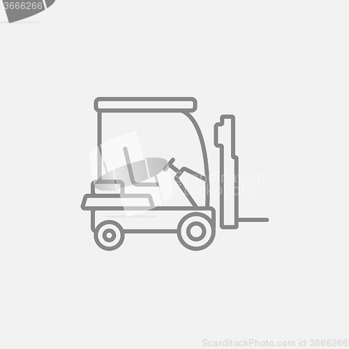 Image of Forklift line icon.