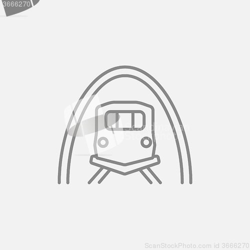 Image of Railway tunnel line icon.