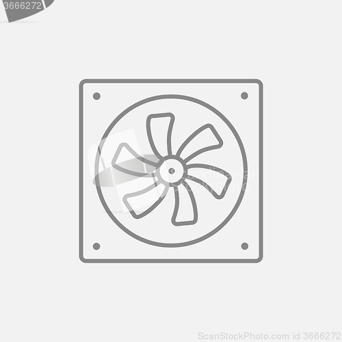 Image of Computer cooler line icon.