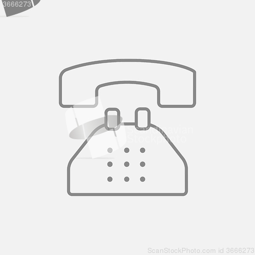 Image of Telephone line icon.