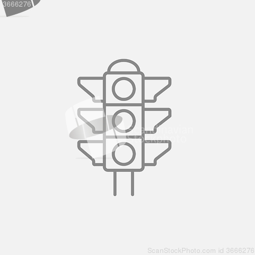 Image of Traffic light line icon.