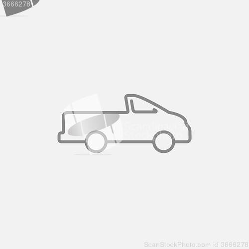 Image of Pick up truck line icon.