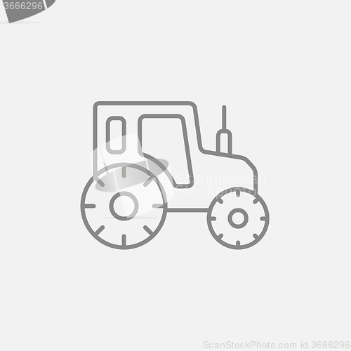 Image of Tractor line icon.