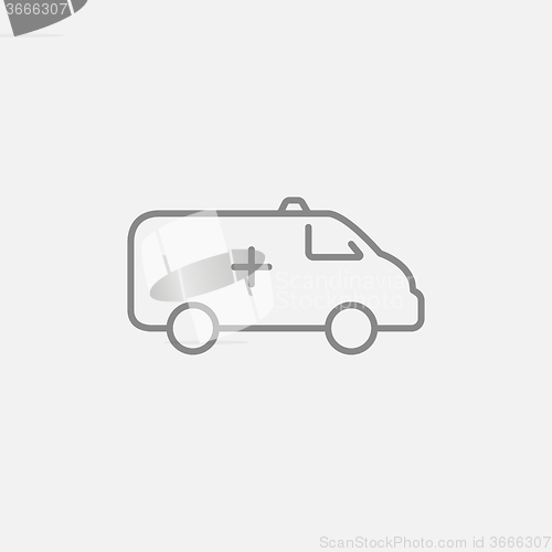 Image of Ambulance car line icon.