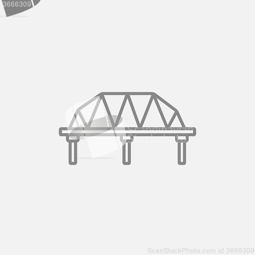 Image of Rail way bridge line icon.