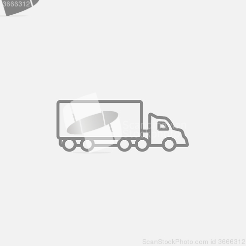 Image of Delivery truck line icon.