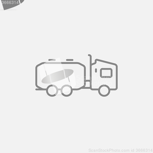 Image of Truck liquid cargo line icon.