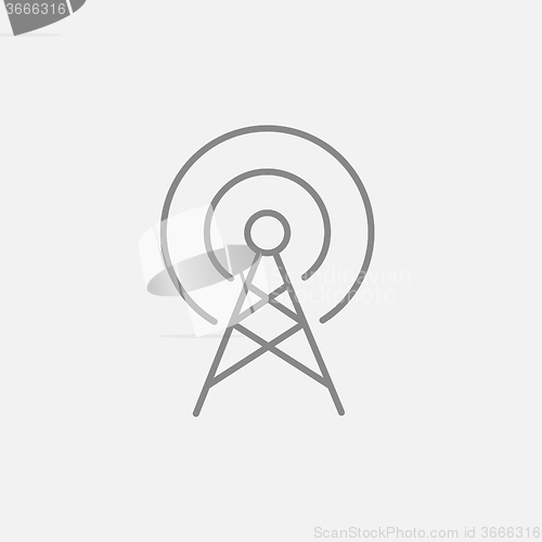 Image of Antenna line icon.