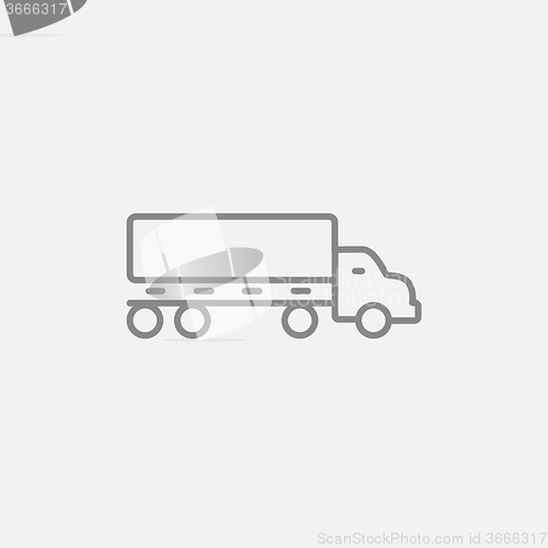 Image of Delivery truck line icon.