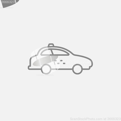 Image of Taxi car line icon.