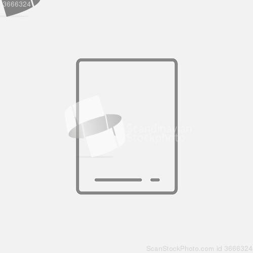 Image of Touch screen tablet line icon.