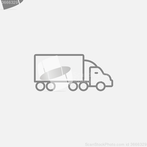 Image of Delivery truck line icon.