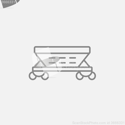 Image of Cargo wagon line icon.