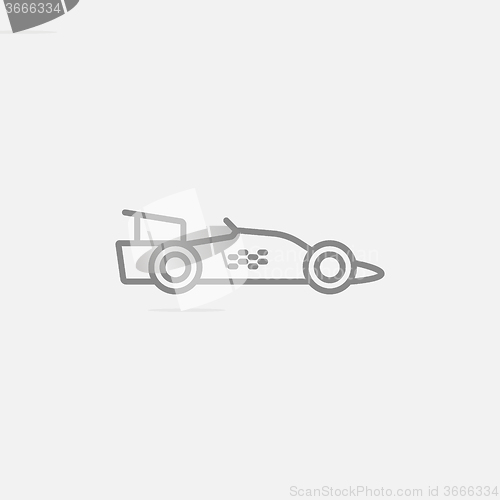 Image of Race car line icon.