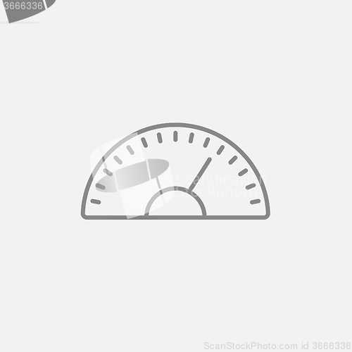 Image of Speedometer line icon.