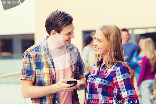 Image of group of smiling students outdoors