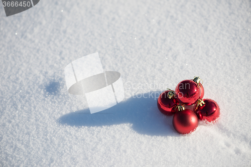 Image of christmas ball in snow