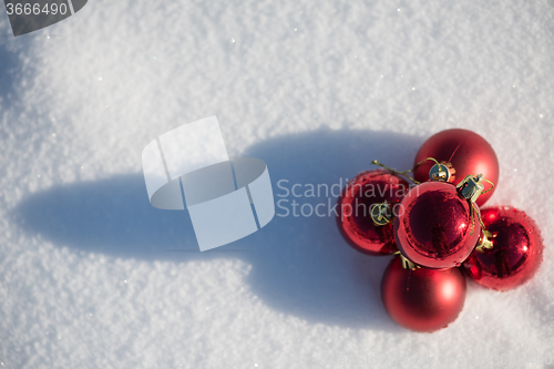 Image of christmas ball in snow