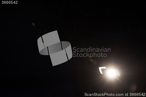 Image of lens flare of modern car