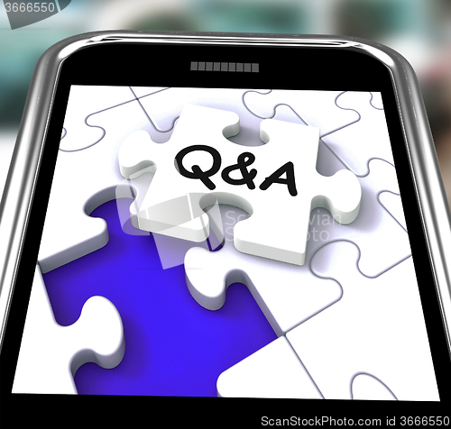 Image of Q&A Smartphone Shows  Questions Answers And Assistance