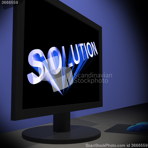 Image of Solution On Monitor Showing Successful Strategies