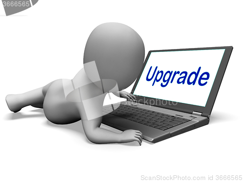 Image of Upgrade Character Laptop Means Improving Upgrading Or Updating