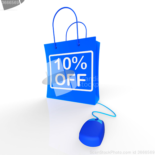 Image of Ten Percent Off Bag Represents Online10 Sales and Discounts