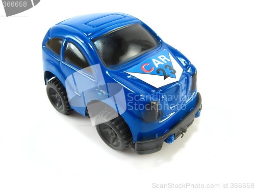 Image of blue rally toycar