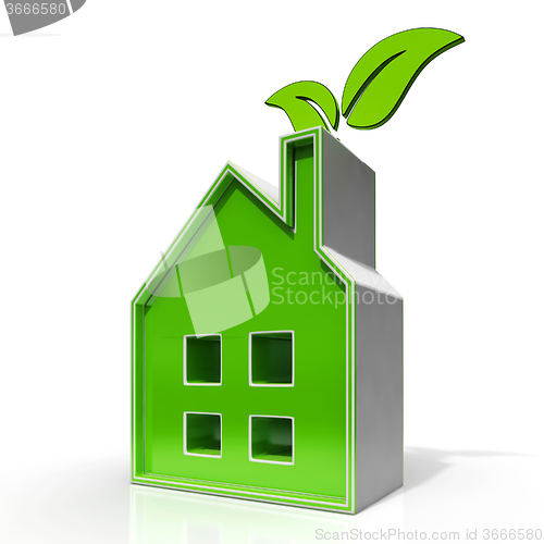 Image of Eco House Showing Environmental Home