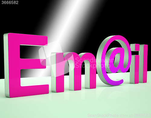 Image of E-mail Letters Shows Online Mailing And Messaging