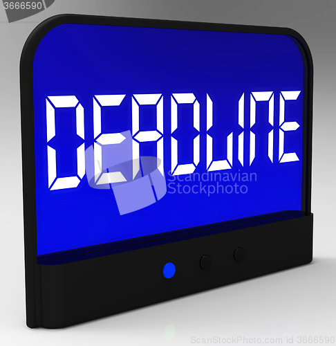 Image of Deadline On Clock Shows Pressure And Countdown