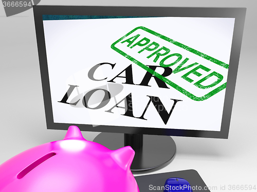 Image of Car Loan Approved Shows Vehicle Credit Confirmed