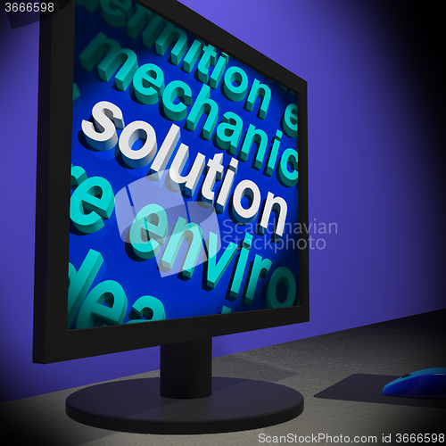 Image of Solution On Monitor Shows Solving