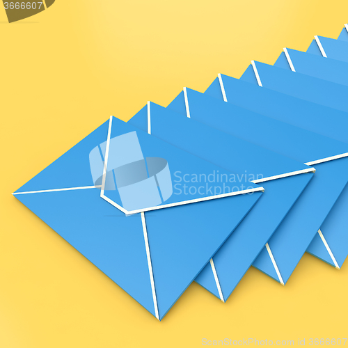 Image of Envelopes Shows E-mail Symbol Contacting Sending Inbox