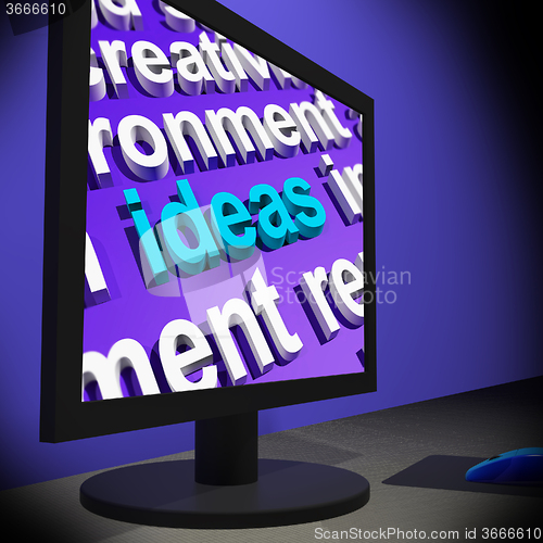 Image of Ideas On Monitor Showing New Inventions s