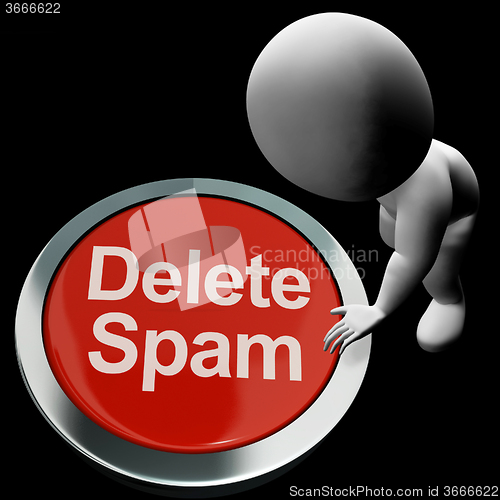 Image of Delete Spam Button Showing Removing Unwanted Junk Email