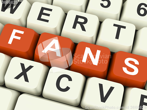 Image of Fans Keys Show Follower Or Internet Friend