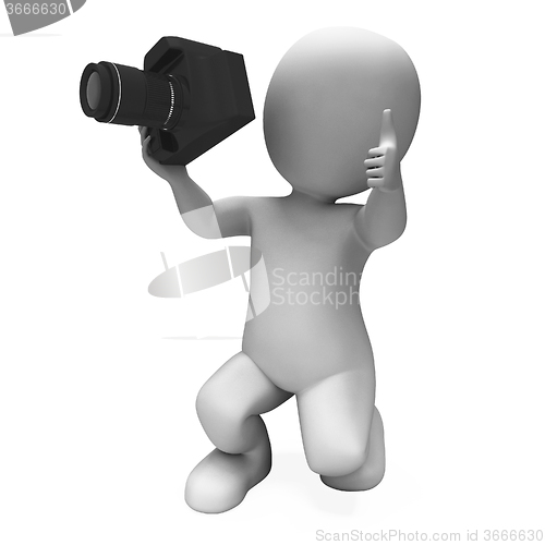 Image of Photography Character Shows Photo Shoot Dslr And Photograph