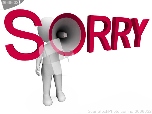 Image of Sorry Hailer Shows Apology Apologize And Regret